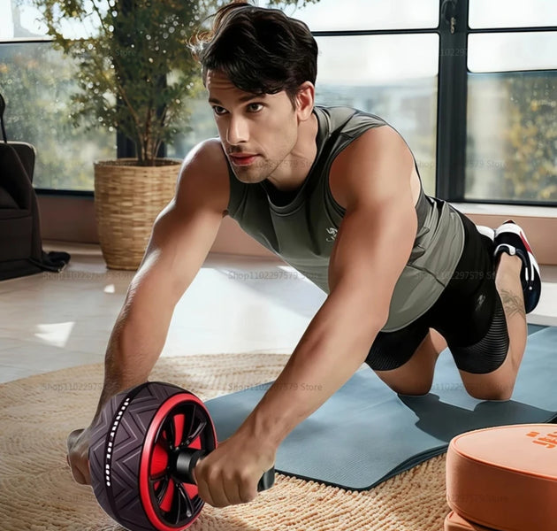 UniversalSports Fitness Abs Roller for Men and Women Silent Abdominal Wheel for Core Strength Toning Slimming Home Gym Equipment