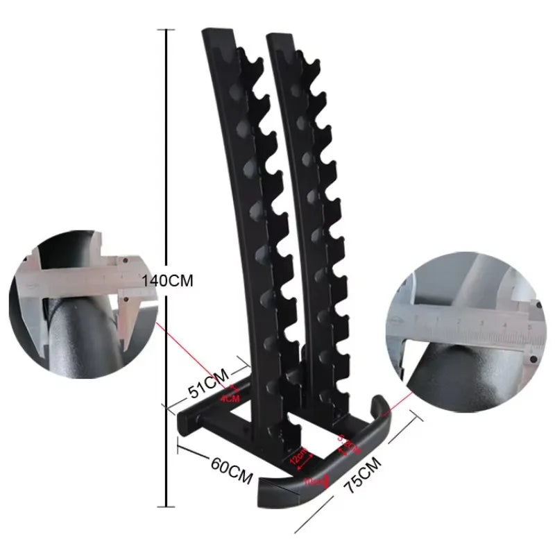 Vertical Dumbbell Rack Tower 10-Pair Commercial Dumbbell Holder