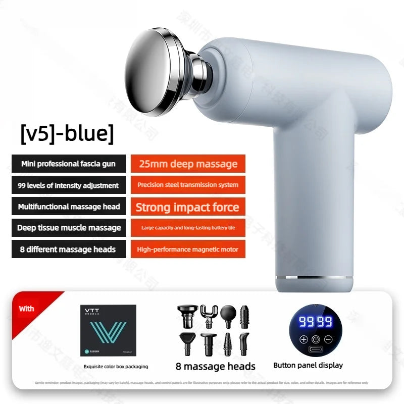 2026 Massage Gun Electric Neck Massager Smart Hit Fascia Gun for Body Massage Relaxation Fitness Electric Muscle Massag
