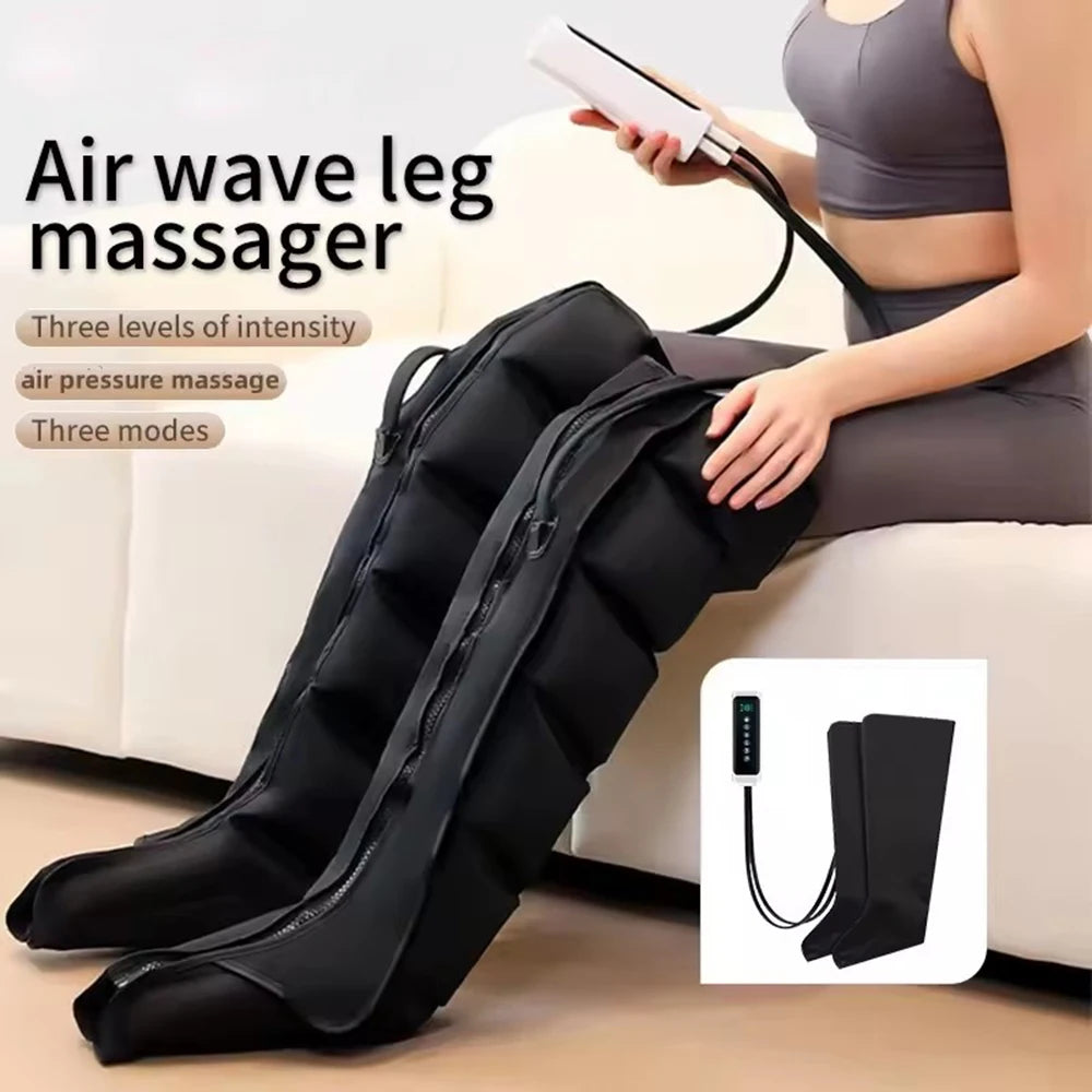 Air Compression Leg Massage 6 Airbag Pneumatic Boots Used for Circulation and Leg Muscle Relaxation to Relieve Varicos Veins NEW