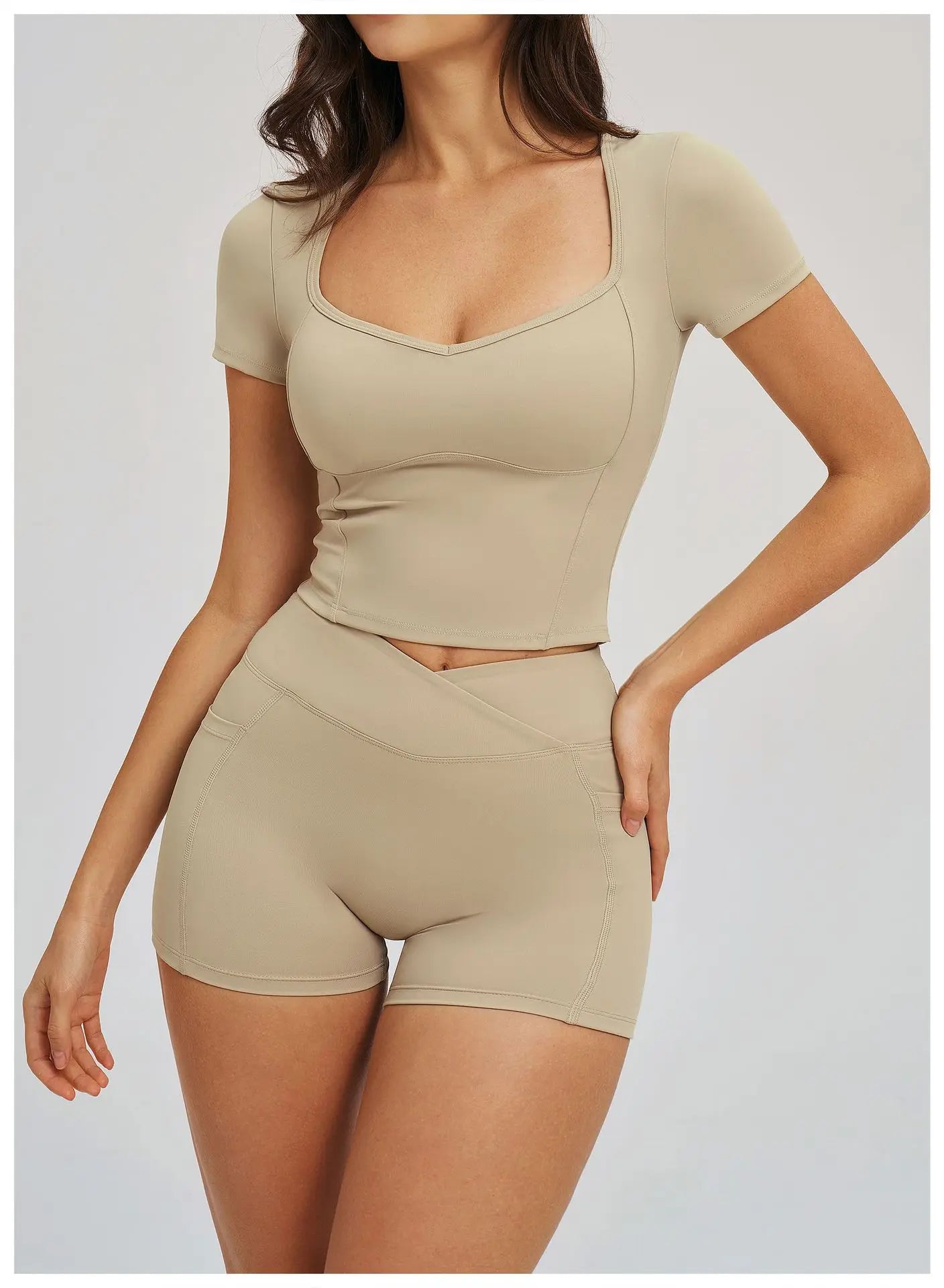 Yoga Short Sleeve Women Sport T Shirts Workout Fitness Clothes Yoga Shirt Gym Top Push Up Running Active Wear Sport Tops