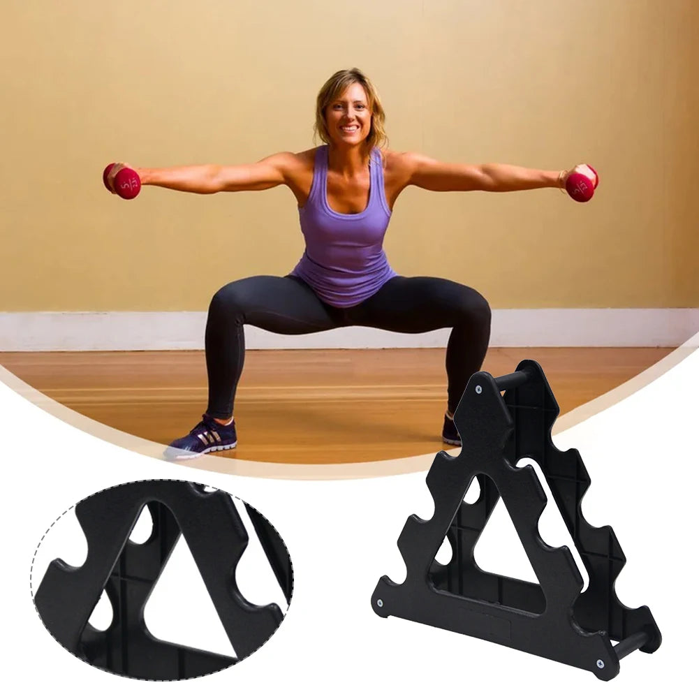 Weight Storage Organizer 3 Tier Dumbbell Holder Compact Dumbbell Rack Stand Only Small for Home Gym Organization