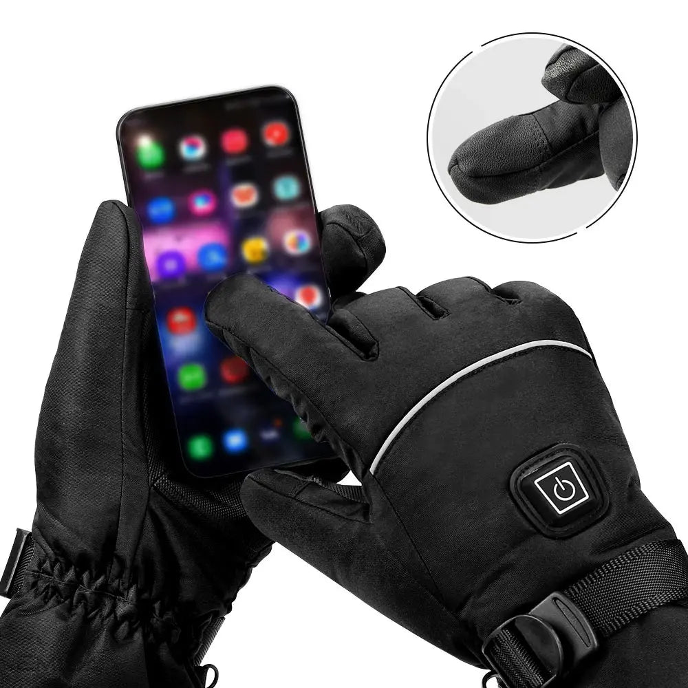 HG08 Outdoor Electric Heating Gloves Waterproof Guantes Touch Screen Li-Polymer Battery Riding Hiking Camping Motorbike Racing