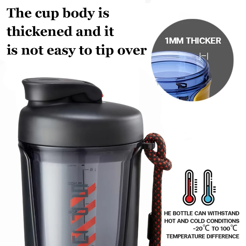 590ml Sports Shaker Bottles with Shaker Ball Drink Shake Bottle Leak Proof Whey Protein Powder Mixer Bottle for Indoor Outdoor