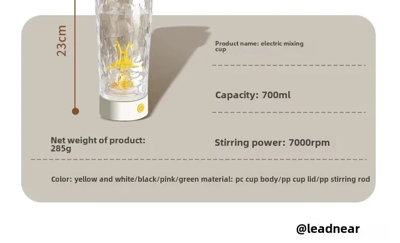 New Electric Protein Powder Mixing Cup Automatic Shaker Bottle Shake Bottle Milk Coffee Protein Water Bottle Kitchen Accessories