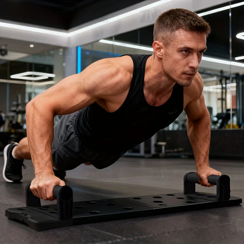 Portable Multifunctional Push-Up Board Set with Handles Foldable Fitness Equipment for Chest Abdomen Arms and Back Training