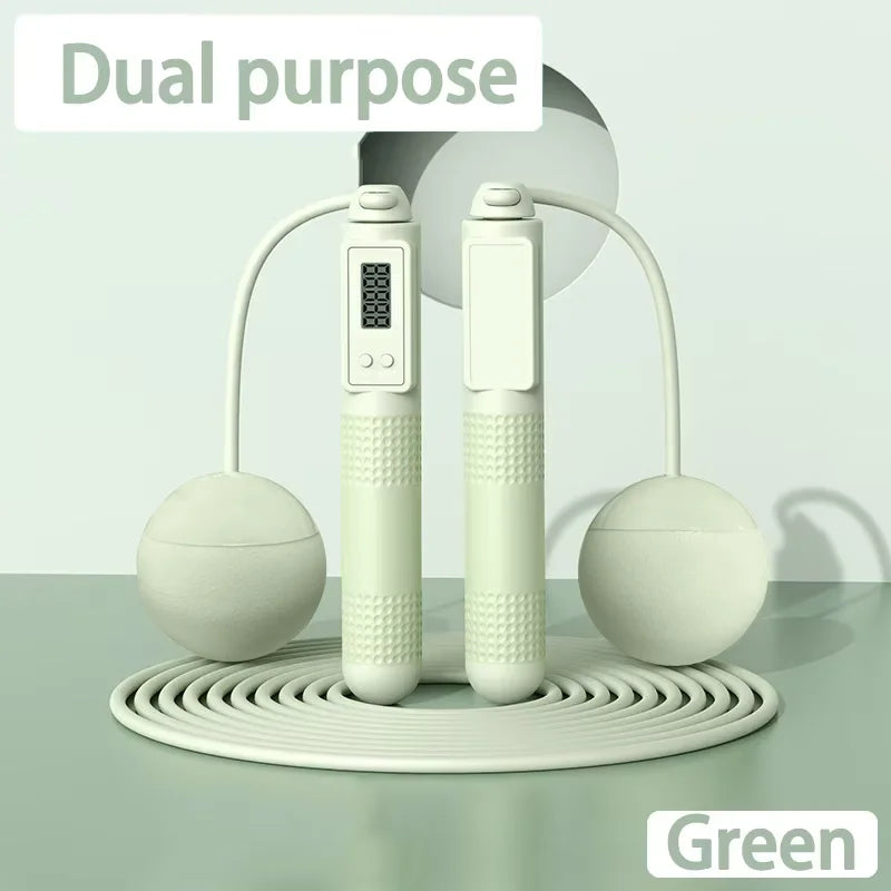 Dual Purpose Jump Rope Intelligent Counting Steel Wire Rope Sports Equipment Household Cordless Sports Load Jump Rope