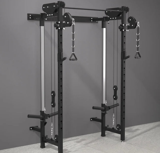 Foldable squat rack wall bird comprehensive trainer free bench press high pull-down Large Fitness Equipment Integrated