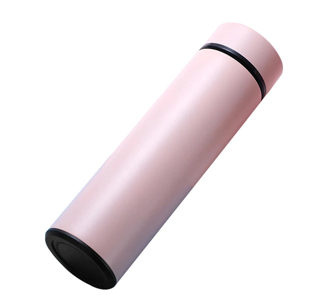 500ml Smart Insulation Cup Vacuum Bottle Thermos 304 Stainless Steel Minimalist Water Bottle LCD Digital Screen Portable Cup