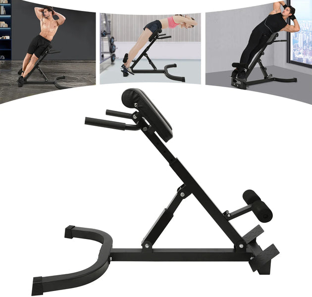 150kg/330lbs 5 Position Home Fitness Workout Roman Chair Hyperextension Back Extension Bench Adjustable