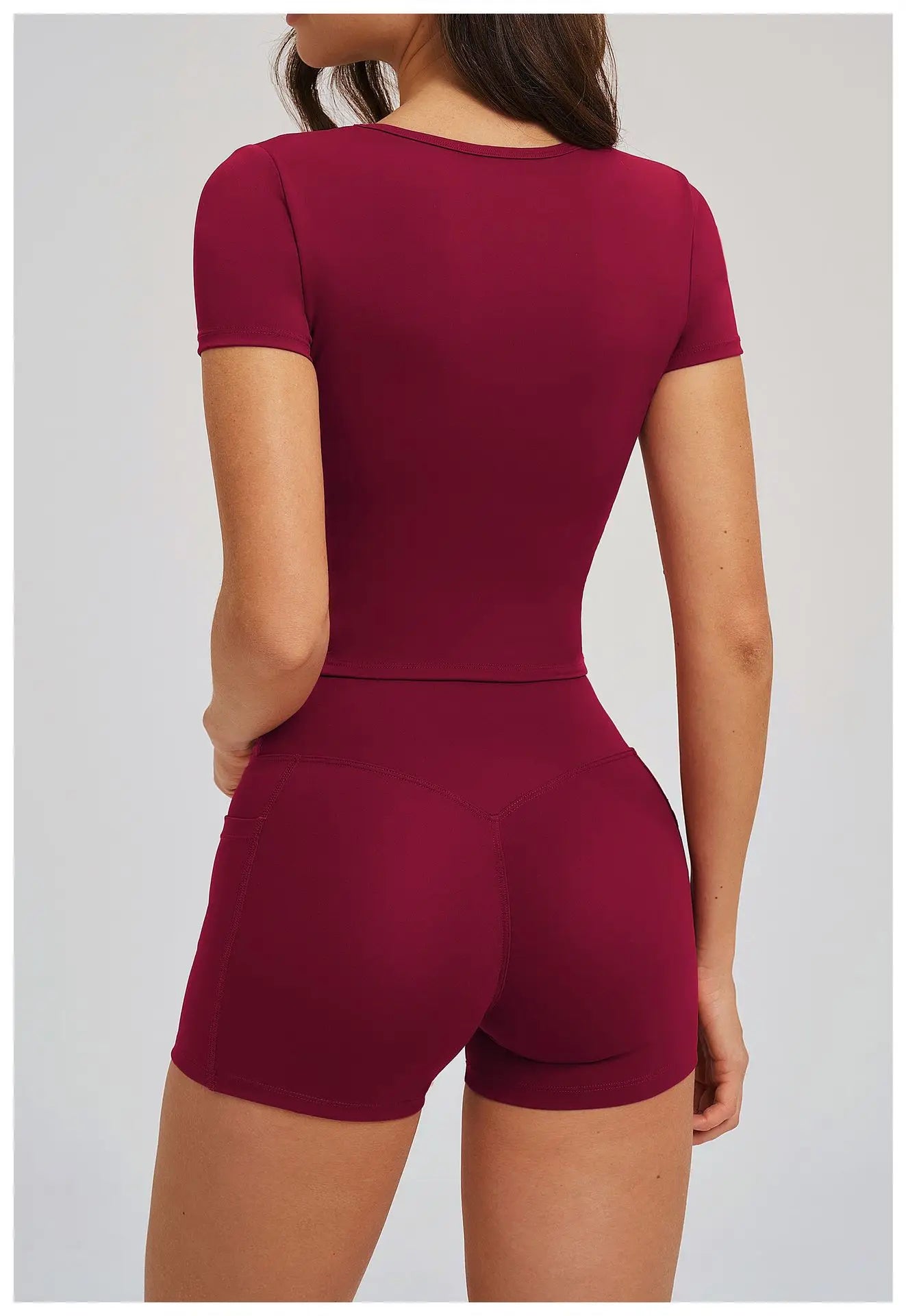 Yoga Short Sleeve Women Sport T Shirts Workout Fitness Clothes Yoga Shirt Gym Top Push Up Running Active Wear Sport Tops