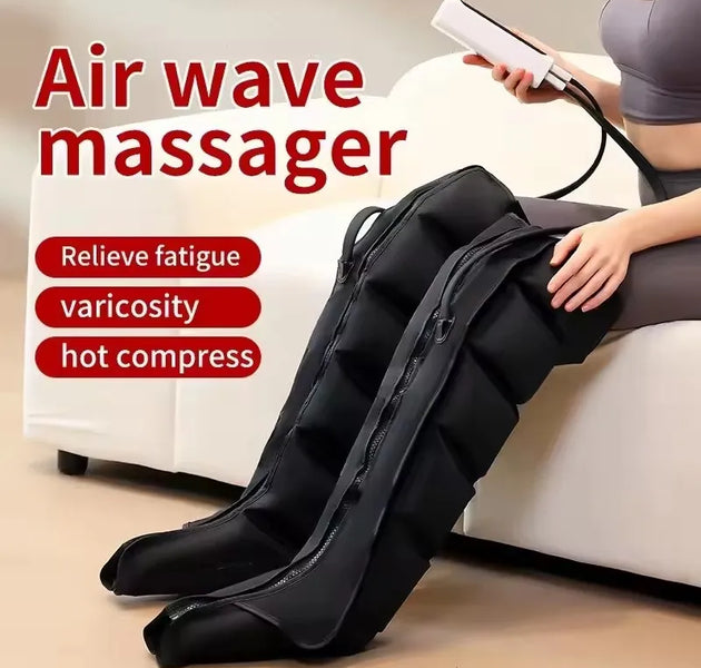 Air Compression Leg Massage 6 Airbag Pneumatic Boots Used for Circulation and Leg Muscle Relaxation to Relieve Varicos Veins NEW