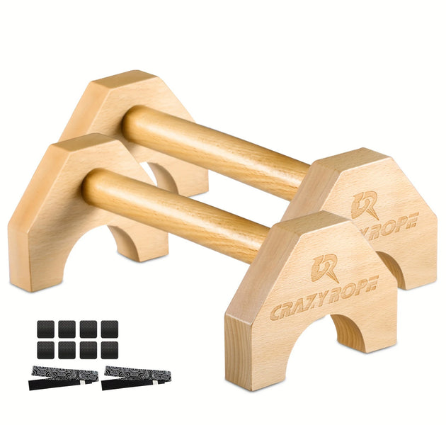 1 Pair Wooden Push-up Bar Stands Gym Push Ups Rack Board Fitness Exercise Body Building Training Handstand Parallel Rod