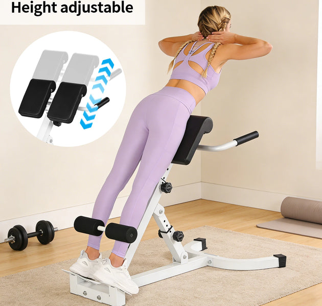 Roman Chair Foldable Multi-Functional Weight Bench Adjustable Multi-Purpose Workout Equipment for Home Gym