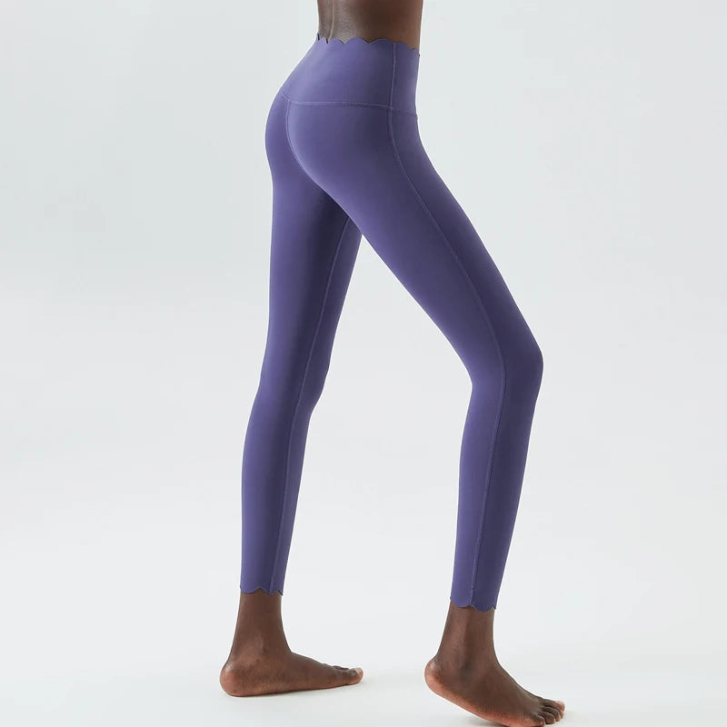 High Waist Sports Leggings Women Solid Color Stretchy Soft Yoga Pants Close Fit Breathable Gym Tights Female Running Sportswea