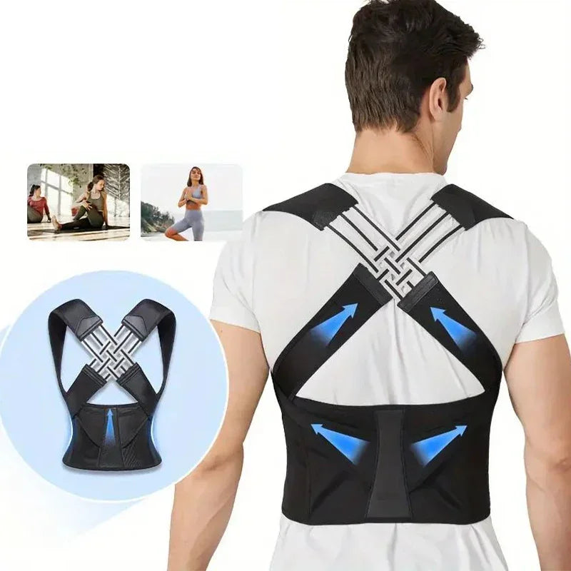 Back Brace Posture Corrector for Women & Men Back Lumbar Support Shoulder Posture Support for Improve Posture & Back Pain Relief