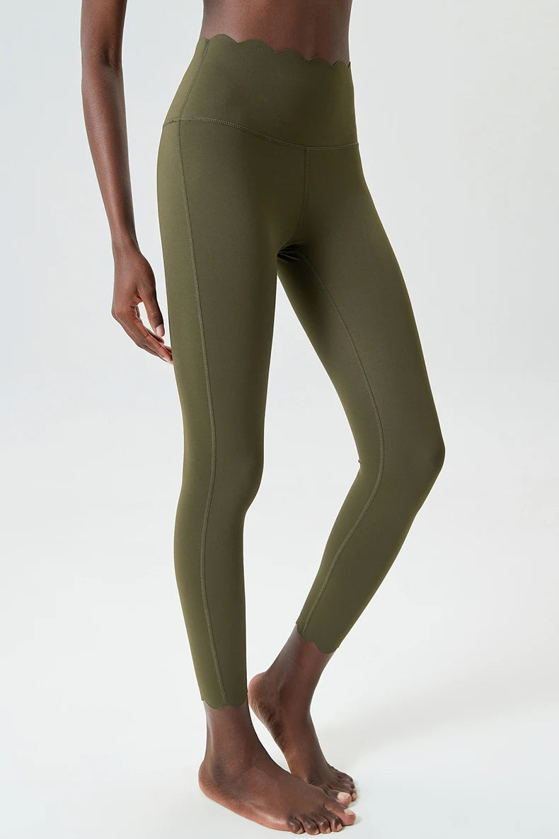 High Waist Sports Leggings Women Solid Color Stretchy Soft Yoga Pants Close Fit Breathable Gym Tights Female Running Sportswea