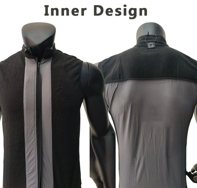 YKYW Cycling Vest Winter Waterproof Fleece Liner Rear Anti-slip Gripper Thermal Windproof Moisture Wicking 4 Pockets 7 color