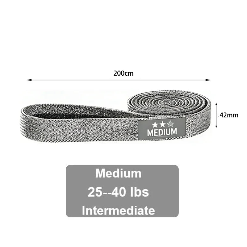 Long Fabric Resistance Loop Band for Full Body Exercise, Fitness Loop Circle, Unisex Yoga Elastic Bands, Gym Assistance Bands