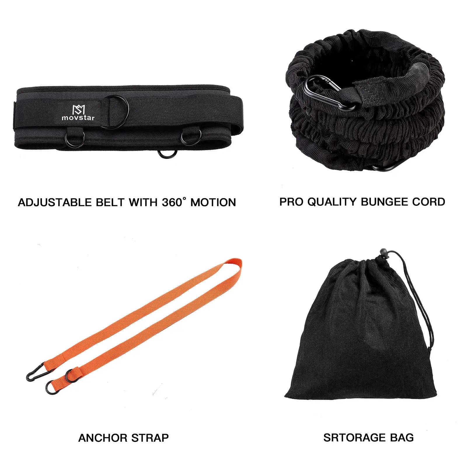 Resistance Bungee Band for Running Training Speed Strength Agility Workout Equipment for Athletes Basketball Football