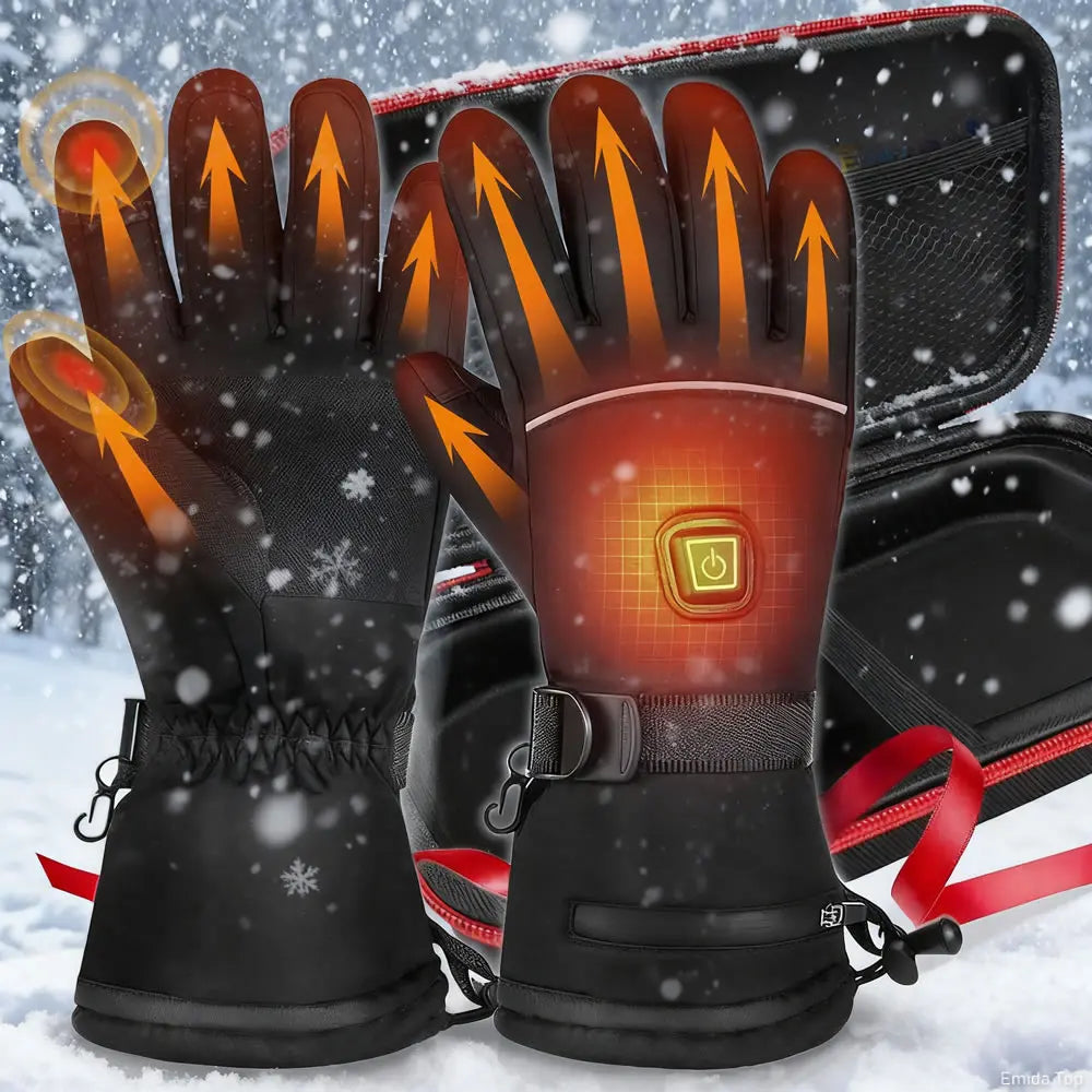 HG08 Outdoor Electric Heating Gloves Waterproof Guantes Touch Screen Li-Polymer Battery Riding Hiking Camping Motorbike Racing