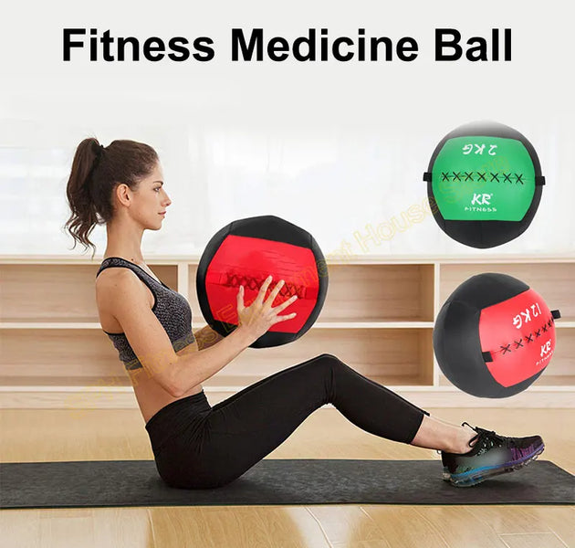 Fitness PU Soft Medicine Balls Gym Snatch Wall Ball Gravity Ball For Crossfit Balance Training Diameter 35cm Empty Workout Balls