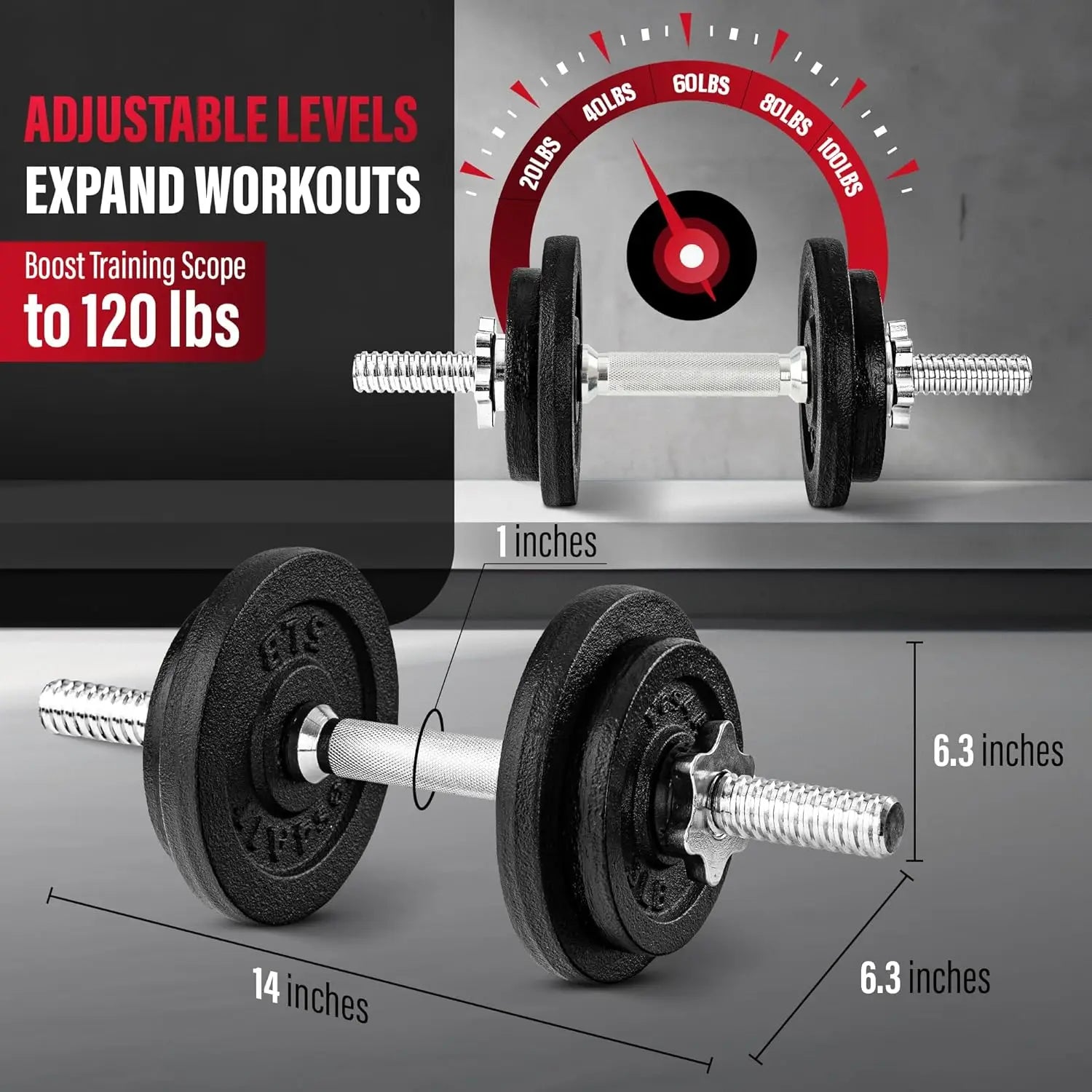 Adjustable Dumbbell Set with Weight Plates, Star Lock Collars, 40-200lbs Adjustable Weights for Home Gym