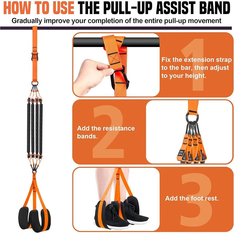 Pull Up Assistance Bands Set Resistance Strap for Pull-ups Assist for Men Women Hanging Training Body Stretching Chin-up Workout