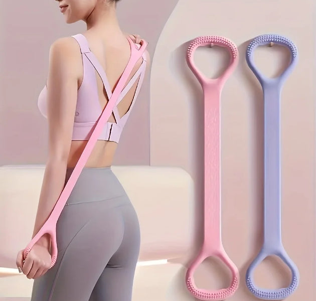One Piece of 8-Shaped Proflex Yoga Resistance Band - High-Quality Elastic Fitness Stretching Rope Designed for Back Stretching,