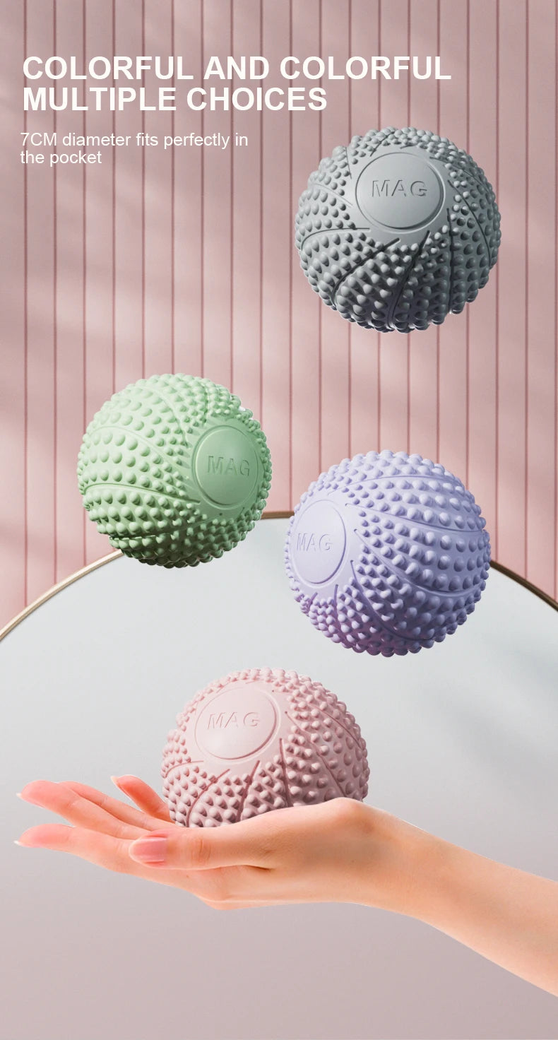 7cm Hand Magnetic Therapy Spiky Hand Foot Massage Ball Relax Body Reduce Pressure Pocket Massager Health Care Tool