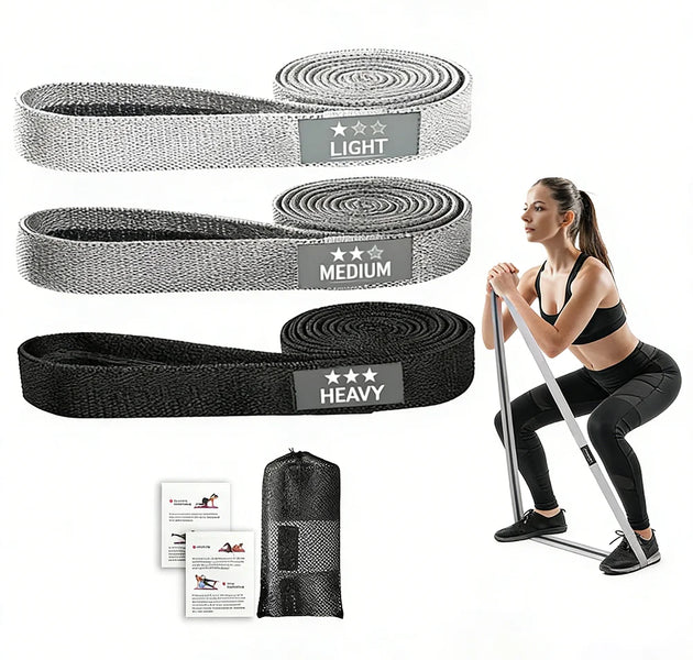 Long Fabric Resistance Loop Band for Full Body Exercise, Fitness Loop Circle, Unisex Yoga Elastic Bands, Gym Assistance Bands