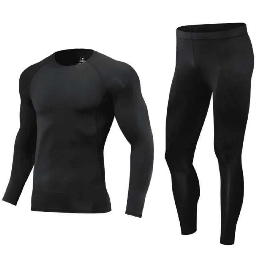Men's Bodybuilding Activewear Fitness Suit with Elastic Compression Tights Slim Fit Workout Pants and Gym Muscle Boosting Runnin