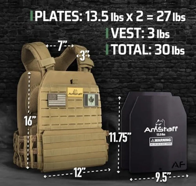 Tactical Weighted Vest - Adjustable Weight Vests - Versatile Wearable Vest for Fitness Workouts, Strength and Endurance Training