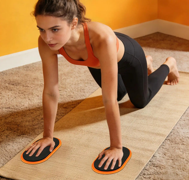 Core Sliders Oval Shape Fitness Gliders Sliding Discs Exercise Sliders for Women Men Home Bedroom Floor Gym Indoor Daily Routine