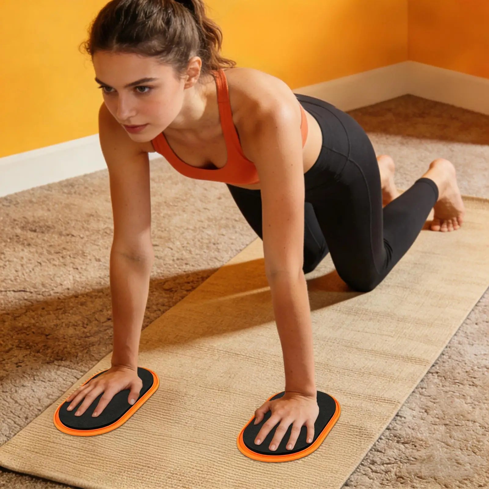 Core Sliders Oval Shape Fitness Sliding Equipment Exercise Sliders For Women Men Home Bedroom Floor Gym Indoor Daily Routine