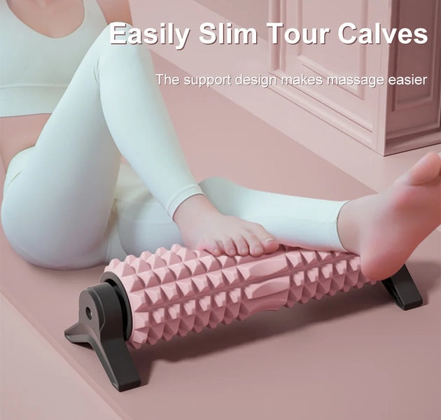 Foam Roller with Stand - Calf Slimming & Meridian Massage Stick for Muscle Relaxation, Yoga & Fitness Recovery Tool