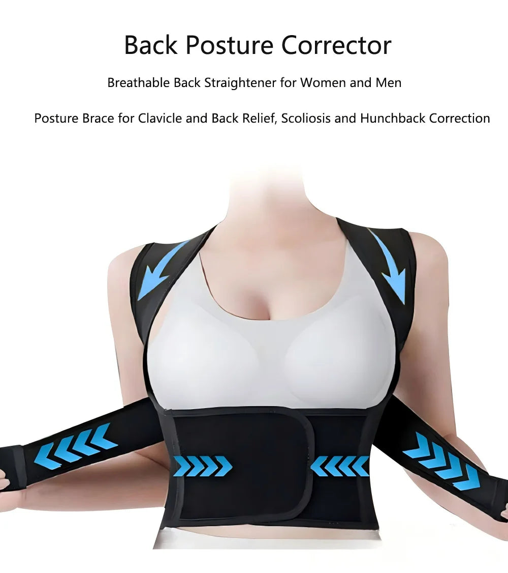Back Brace Posture Corrector for Women & Men Back Lumbar Support Shoulder Posture Support for Improve Posture & Back Pain Relief