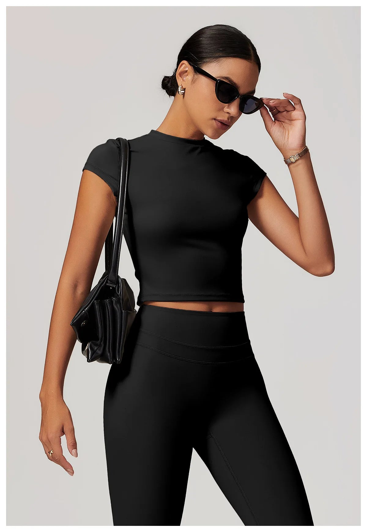 JUREN Women Clothes Yoga Top Sport T Shirt Fitness Clothes Short Sleeve Yoga Shirt Gym Top Workout Running Active Wear Sport Top