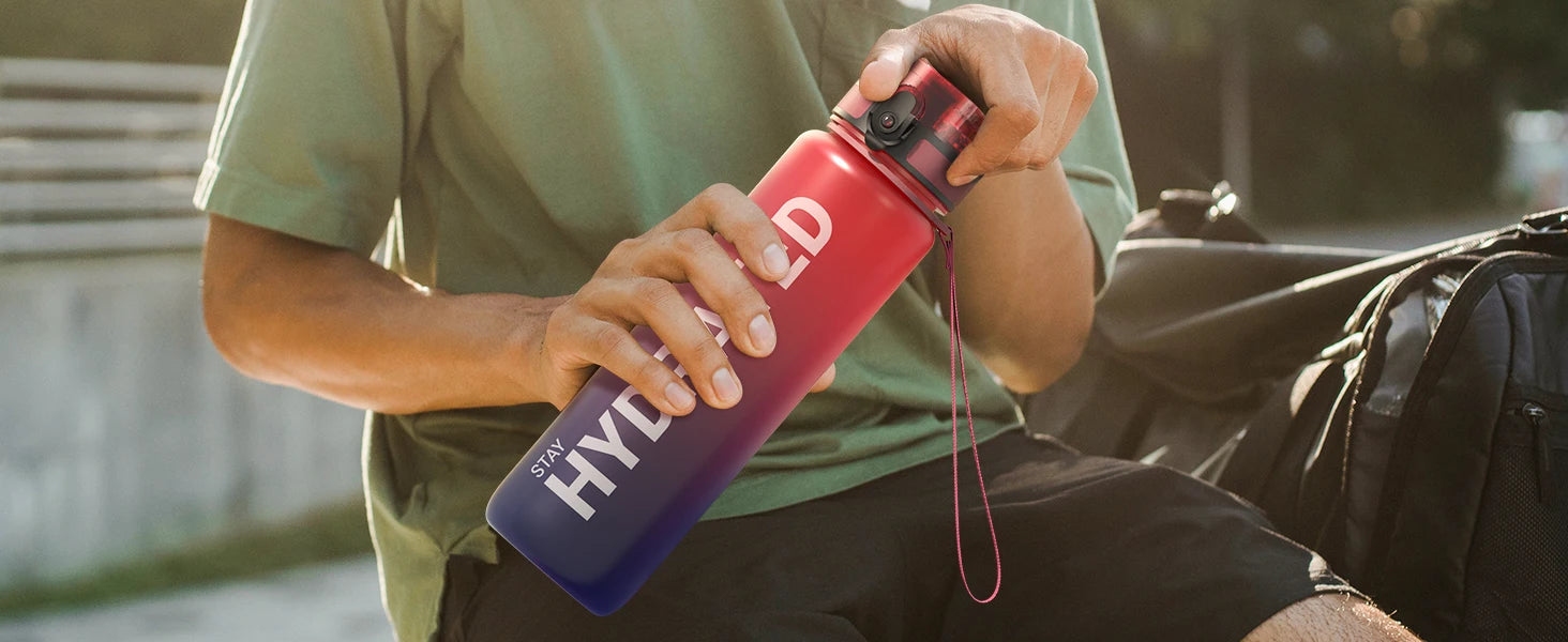 32oz Water Bottle Motivational Sport Water Bottle Leakproof Drinking Bottles Outdoor Sports Travel Kettle Drinking Water Bottle