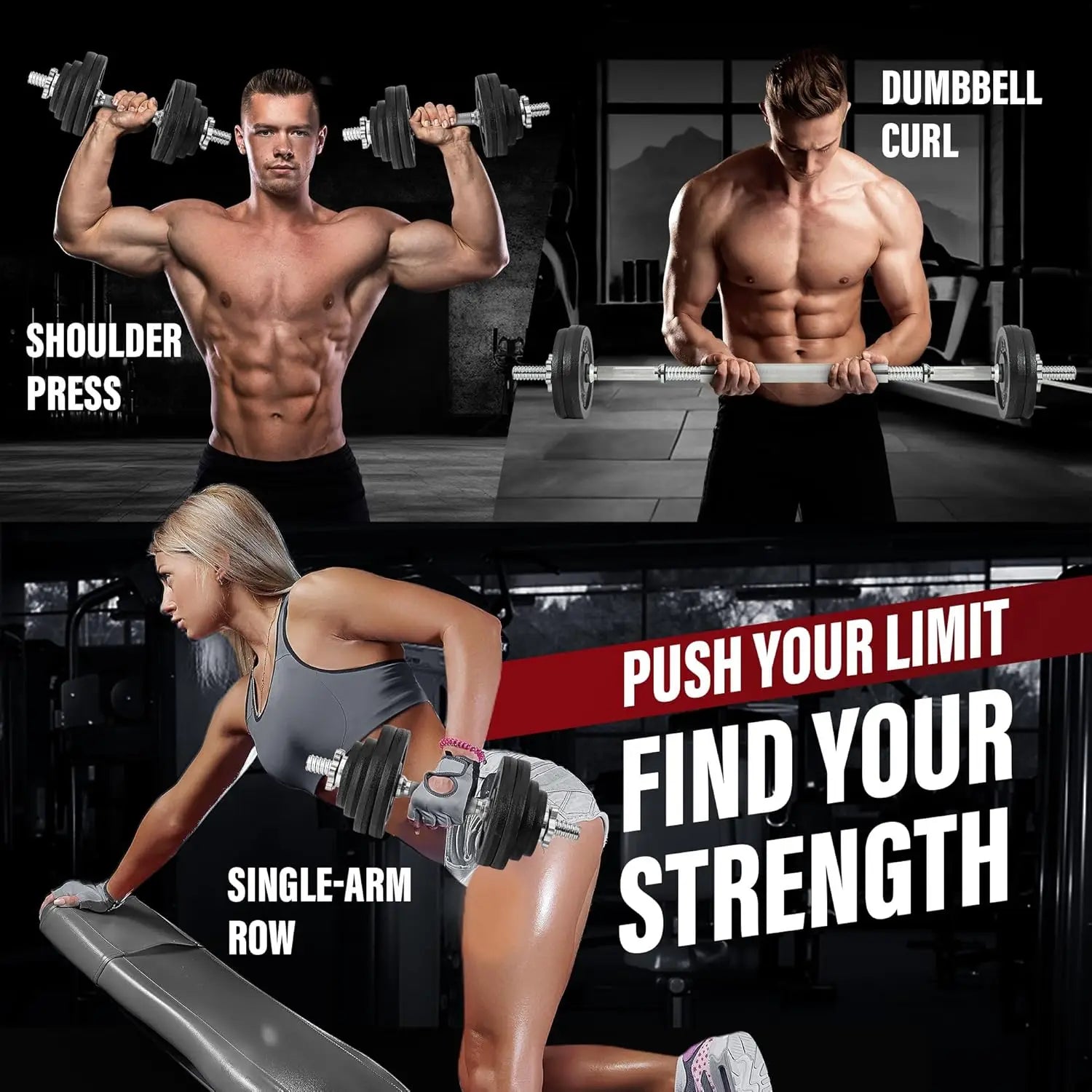 Adjustable Dumbbell Set with Weight Plates, Star Lock Collars, 40-200lbs Adjustable Weights for Home Gym