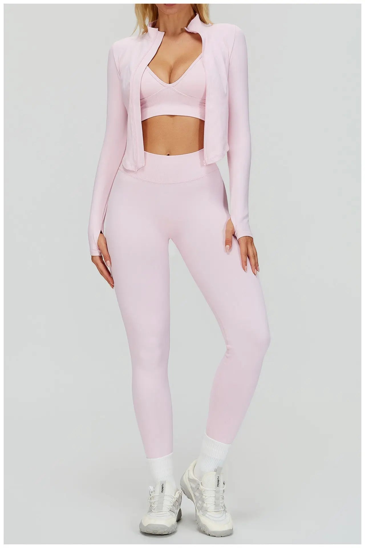 2/3PCS Seamless Yoga Set Gym Workout Suits Athletic Wear Women Legging Fitness Bra Crop Top Long Sleeve Sports Suits Sportswear