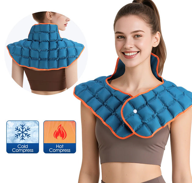 Reusable Ice Pack for Neck Shoulders Upper Back Discomfort Large Shoulder Ice Wrap Polymer Resin Cold Hot Compress Therapy