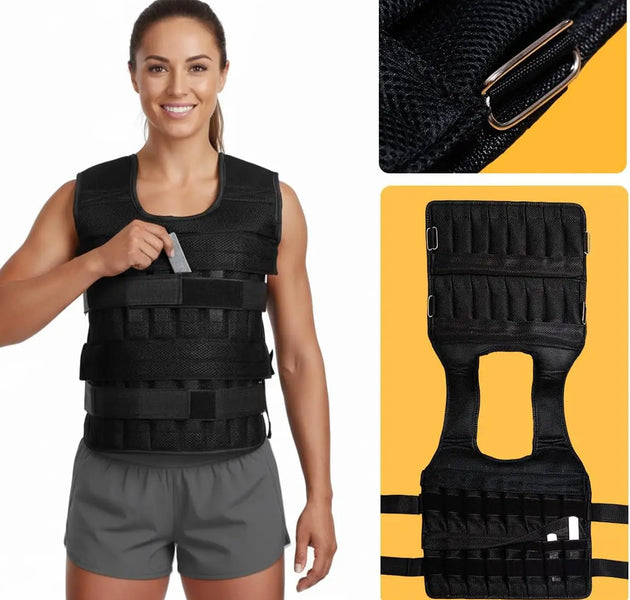 Adjustable 20kg Weight Vest Resistance Fits Men & Women Weight Training Vest Comfortable Strength Training Running Fitness