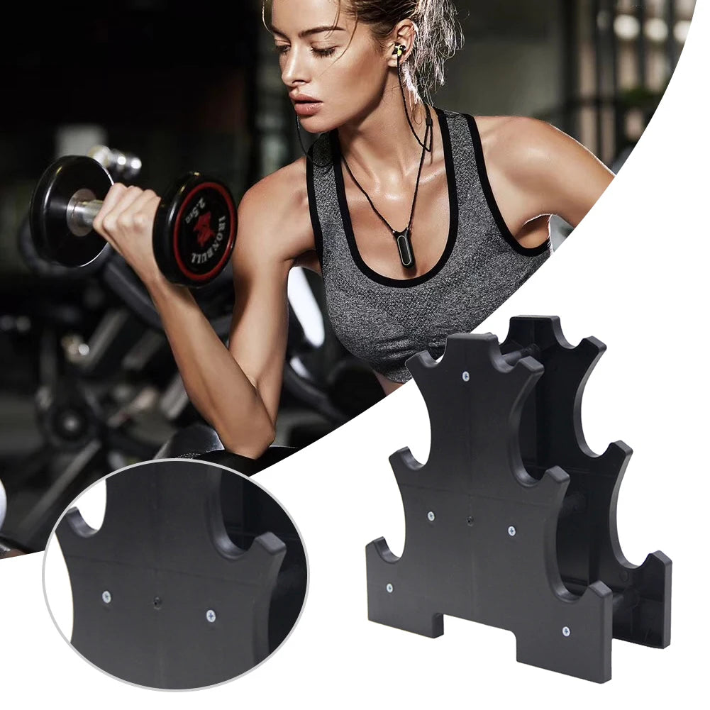 Weight Storage Organizer 3 Tier Dumbbell Holder Compact Dumbbell Rack Stand Only Small for Home Gym Organization