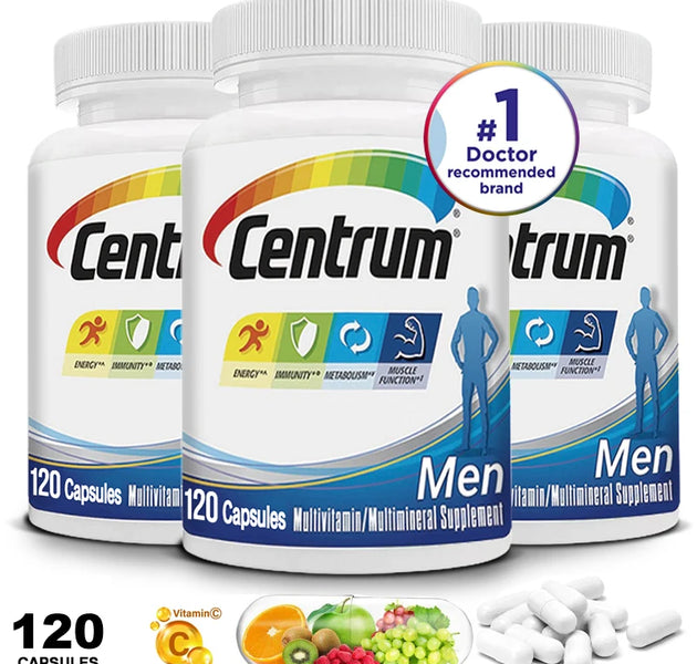 Men's multivitamin/multimineral supplement with vitamin D3, B vitamins and antioxidants to support fat metabolism
