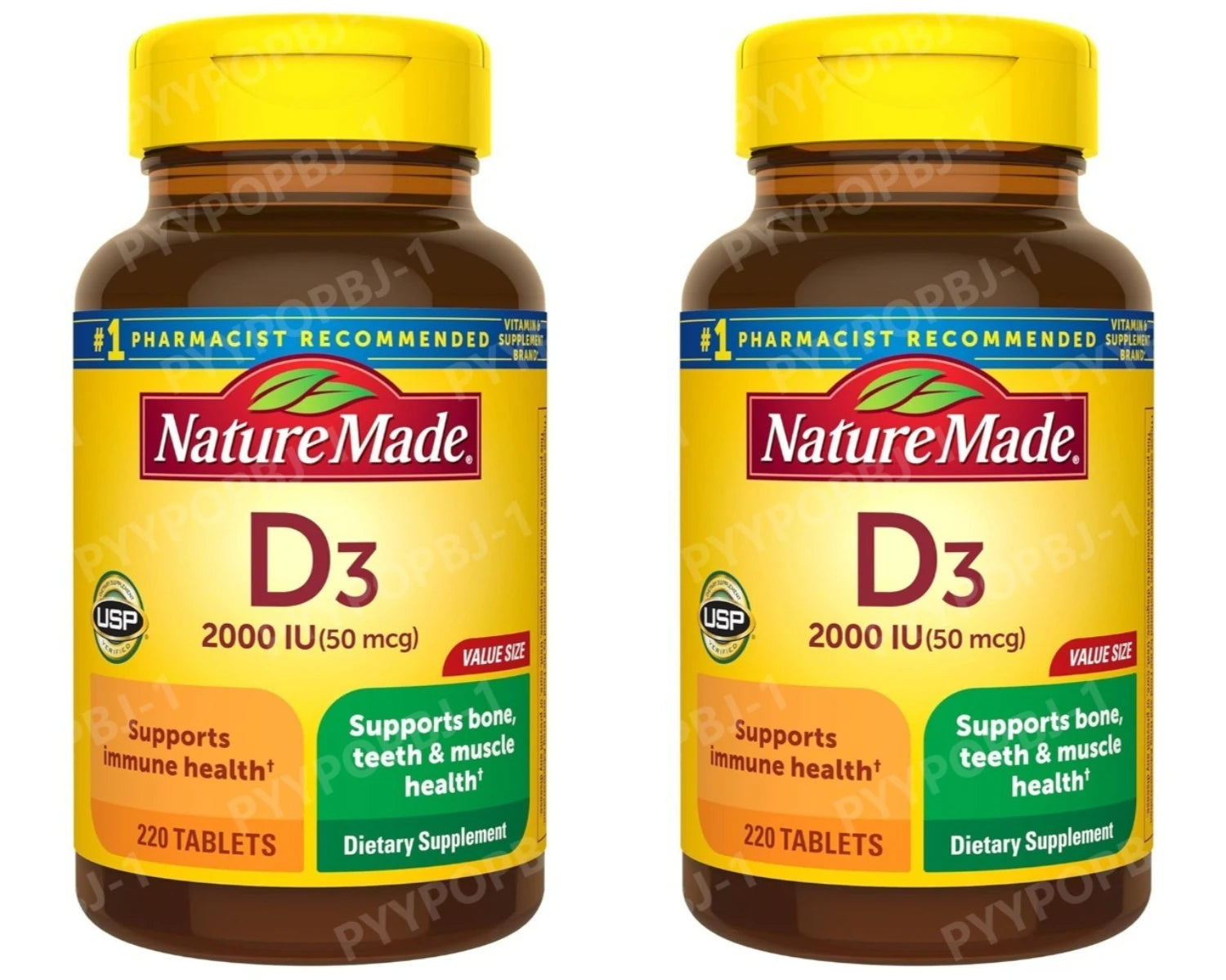 Vitamin D3 2000 IU (50 Mcg), Vitamin D Supplement for Bone, Teeth, Muscle and Immune Health Support, 220 Tablets, 22