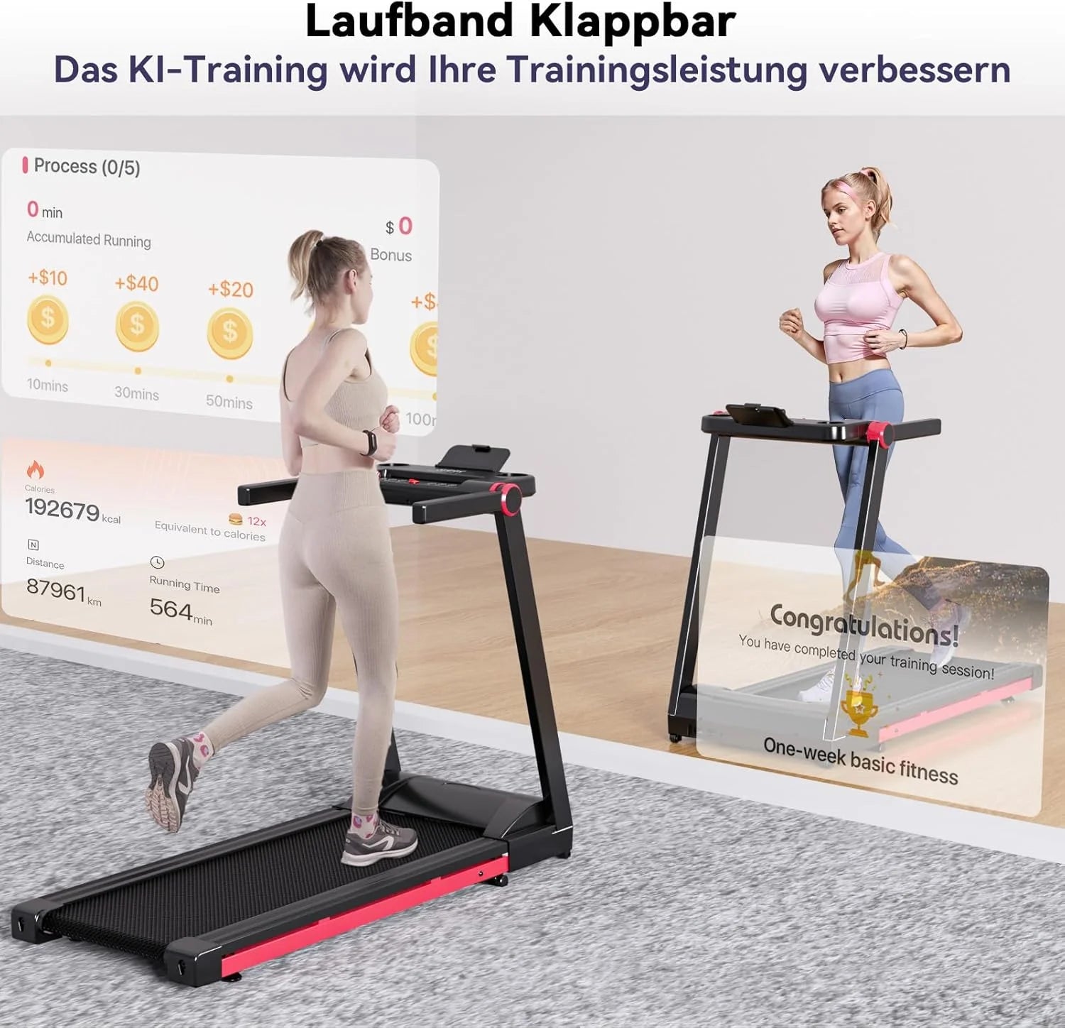 3.5HP Foldable Treadmill 350lbs Adjustable 6% Incline Walkingpad for Home/Office LCD APP Data Treadmills 10MPH Exercise Machine