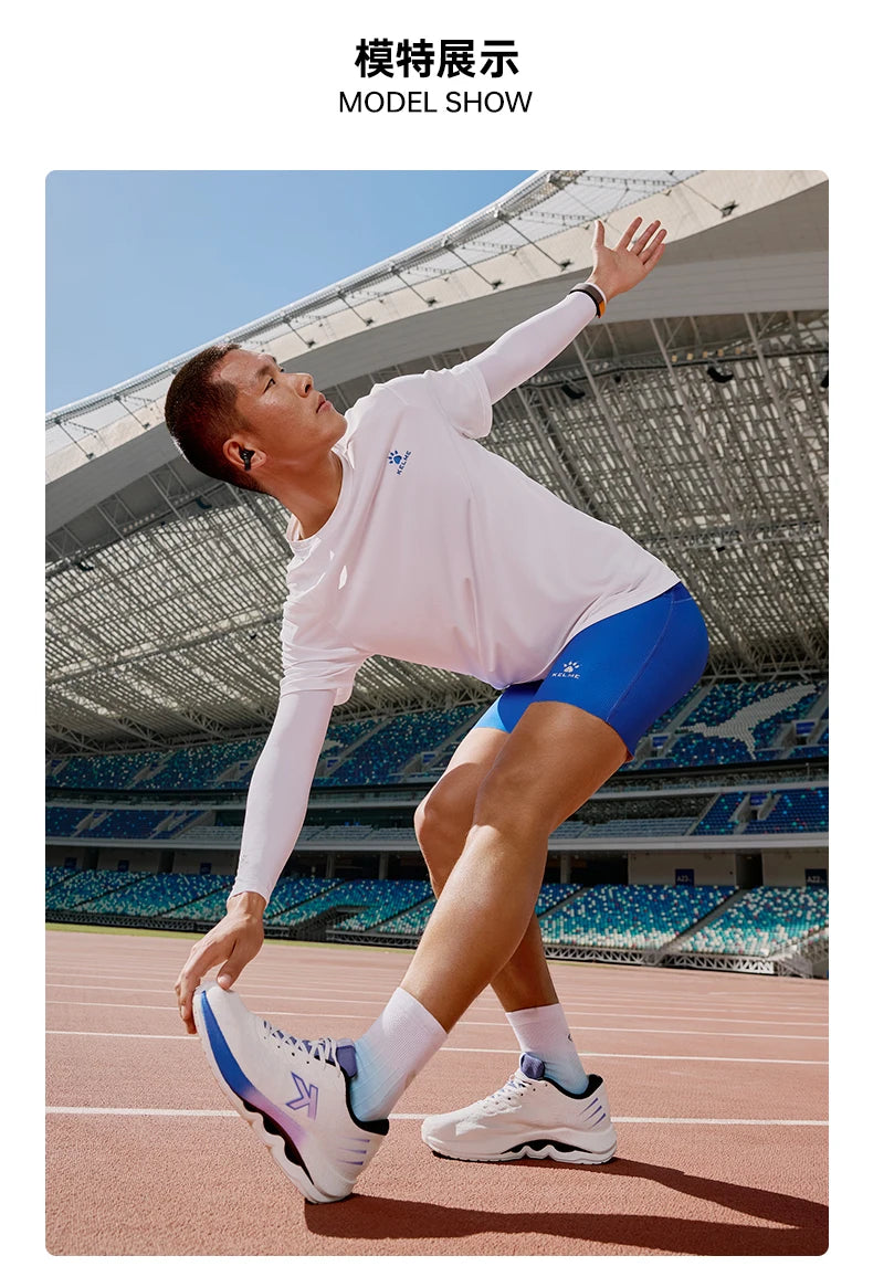 Kelme Men's Speed Dry Running Tight Shorts Professional Training Marathon Waist Pack Shorts Outdoor Sports Shorts