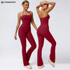 Ctenkevet New Women Sleeveless Hang Neck Jumpsuit Backless Flared Activewear Female Yoga Clothes Sport Outfit For Woman Overalls