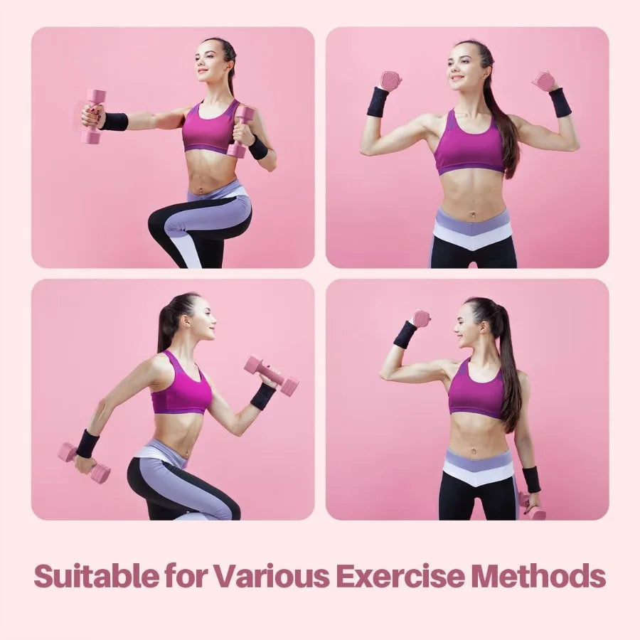 Adjustable Dumbbell Set of 2, 4 in 1 Free Weights Dumbbells Set for Women, Hand Weights for Women at Home, Each 2lb 3lb 4lb 5lb